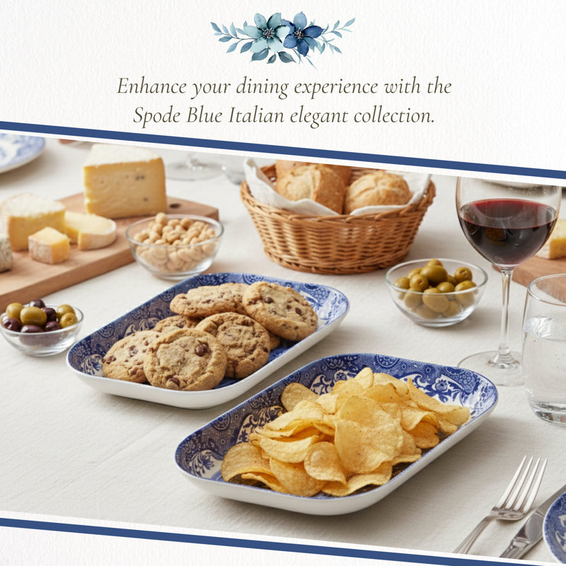 Spode Blue Italian Porcelain Platter & Reviews | Birch Lane